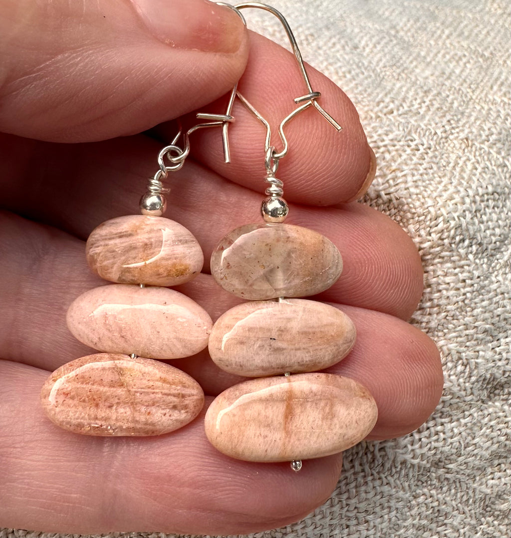 Sunstone Stacked Earrings