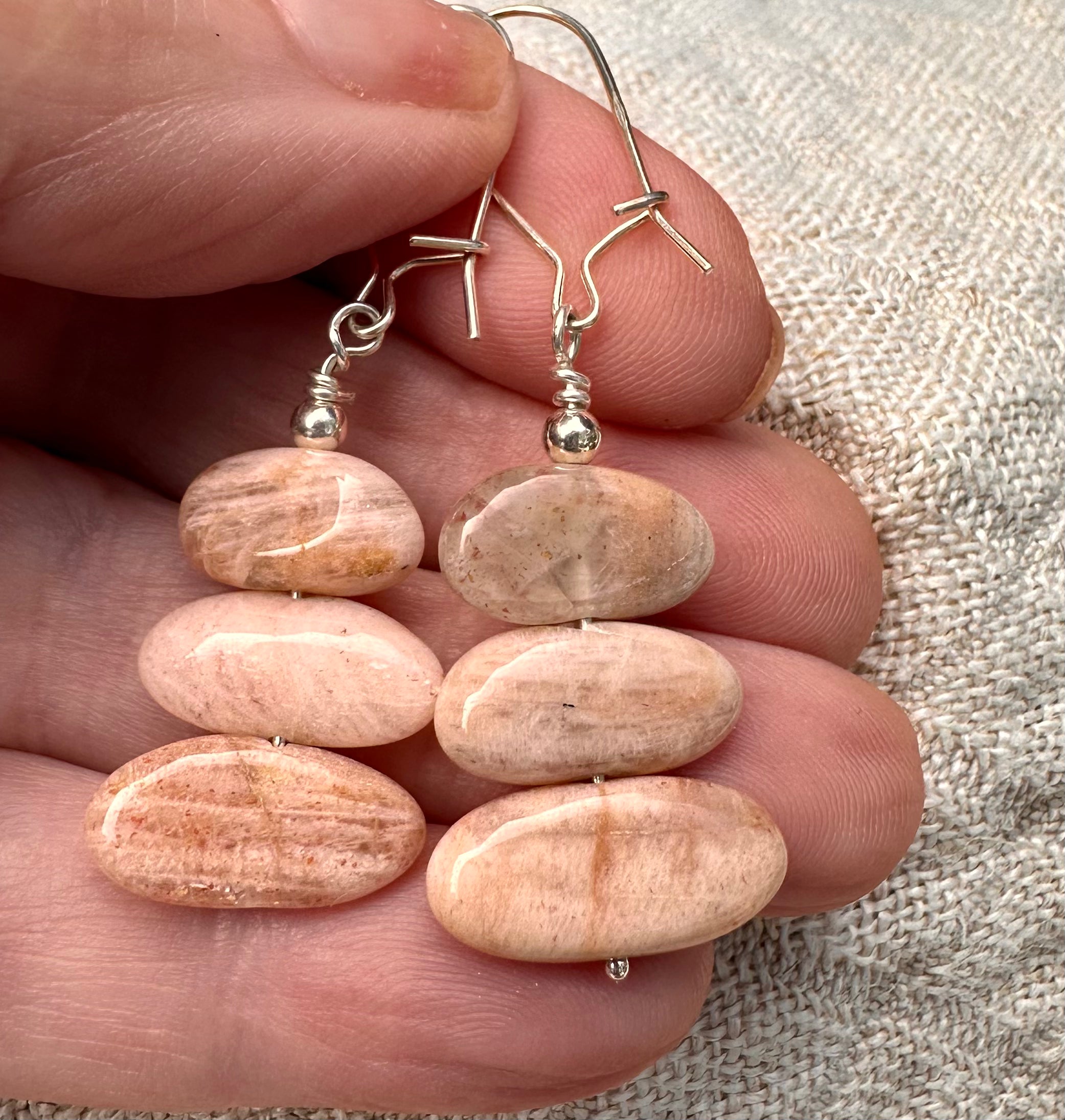 Sunstone Stacked Earrings