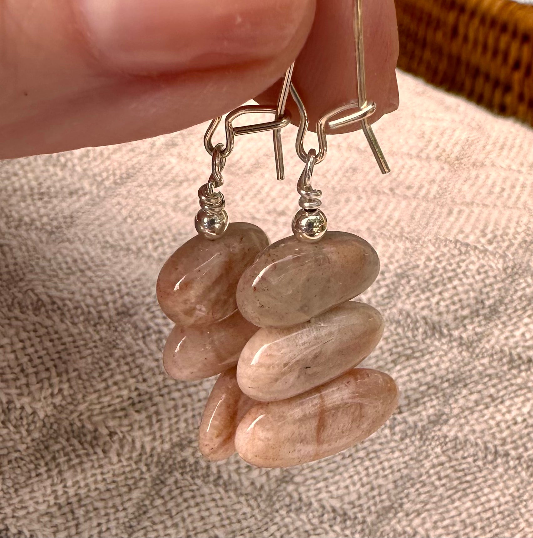 Sunstone Stacked Earrings