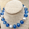 Cobalt Blue Blown Glass Necklace