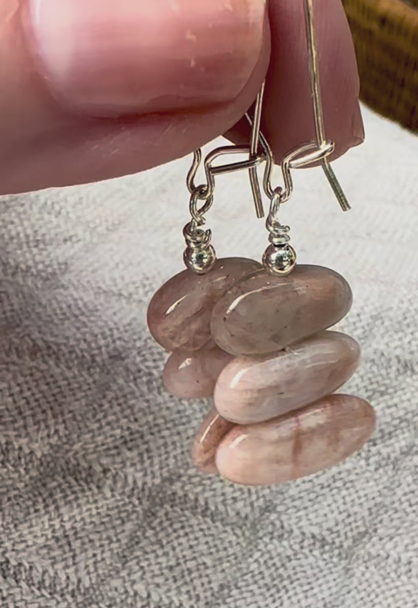 Sunstone Stacked Earrings